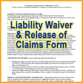Volunteer Liability Waiver & Release of Claims Form